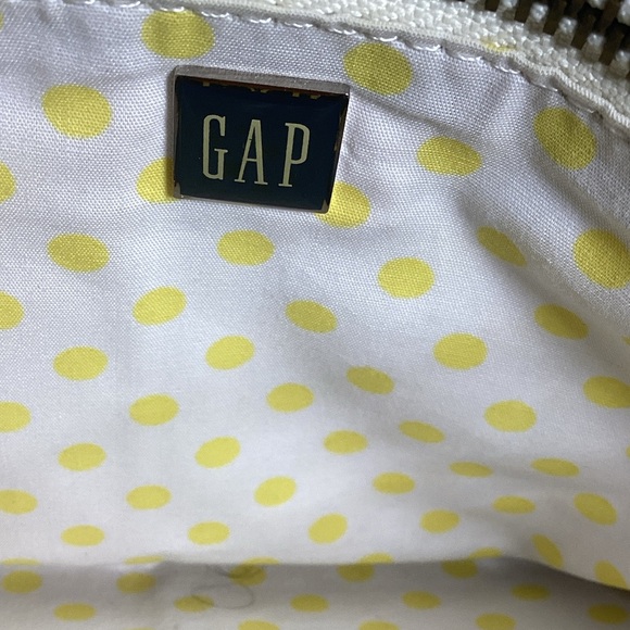 GAP Lemon Yellow Cow Leather Shoulder Bag l Polka Dot Interior - Picture 3 of 7